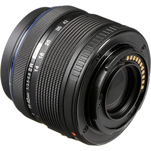 Olympus M.Zuiko Digital 14-42mm F3.5-5.6 II R Lens, for Micro Four Thirds Cameras (Black)