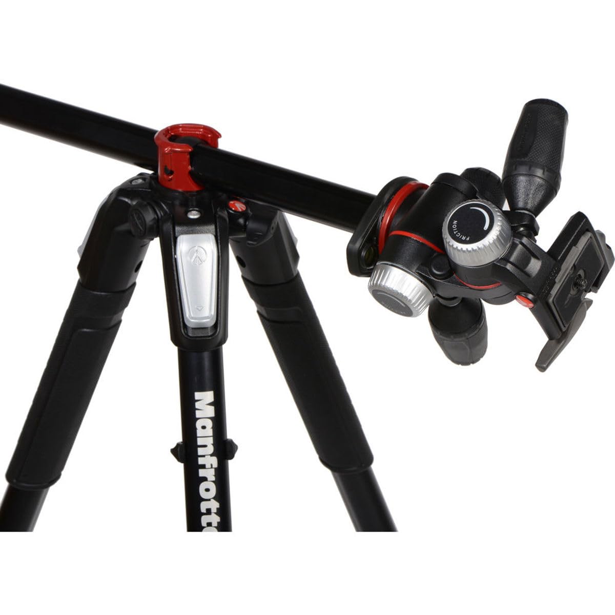 Manfrotto Trípode de Aluminio de 3 Secciones con Cabeza de 3 Vías, Kit de Accesorios de Fotografía Profesional, Trípode de Cámara con Cabezal