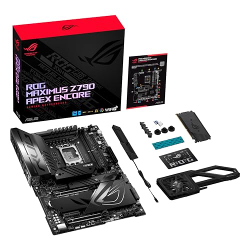 ASUS ROG Maximus Z790 Apex Encore Intel Z790 Placa Base (LGA 1700 ATX, 24+0+2 etapas de Potencia, DDR5, Kit de Ventilador de Memoria ROG, Ranura M.2 PCIe 5.0 integrada, Intel Wi-Fi 7)