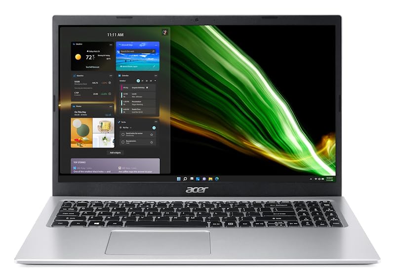 Acer Aspire 1 A115-32-C4Y0 - Ordenador Portátil 15,6” HD LCD (Intel Celeron N4500, 4GB RAM, 128 GB eMMc, Intel UHD Graphics, Windows 11 Home, Incluye Microsoft 365 Personal 12 meses), Plata, QWERTY ES