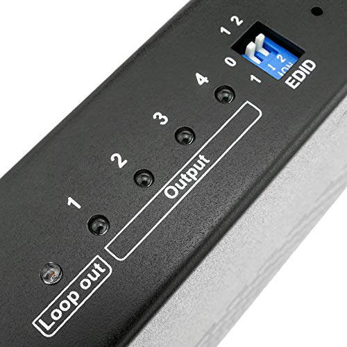 BeMatik - Extensor HDMI UltraHD 4K 2K FullHD 1080p Cat.5e Cat.6 HDBaseT HDBT 100m - Transmisor 4 Puertos (HB046)