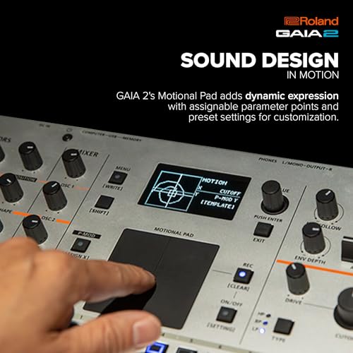Sintetizador Roland GAIA 2 con prestaciones sonoras avanzadas | Generador de sonido híbrido que combina síntesis de tabla de ondas y virtual analógica | Motional Pad integrado