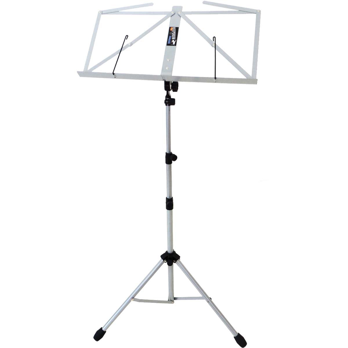 Keepdrum MUS3 SV - Atril para partituras (incluye funda y 4 clips de sujeción), color plateado