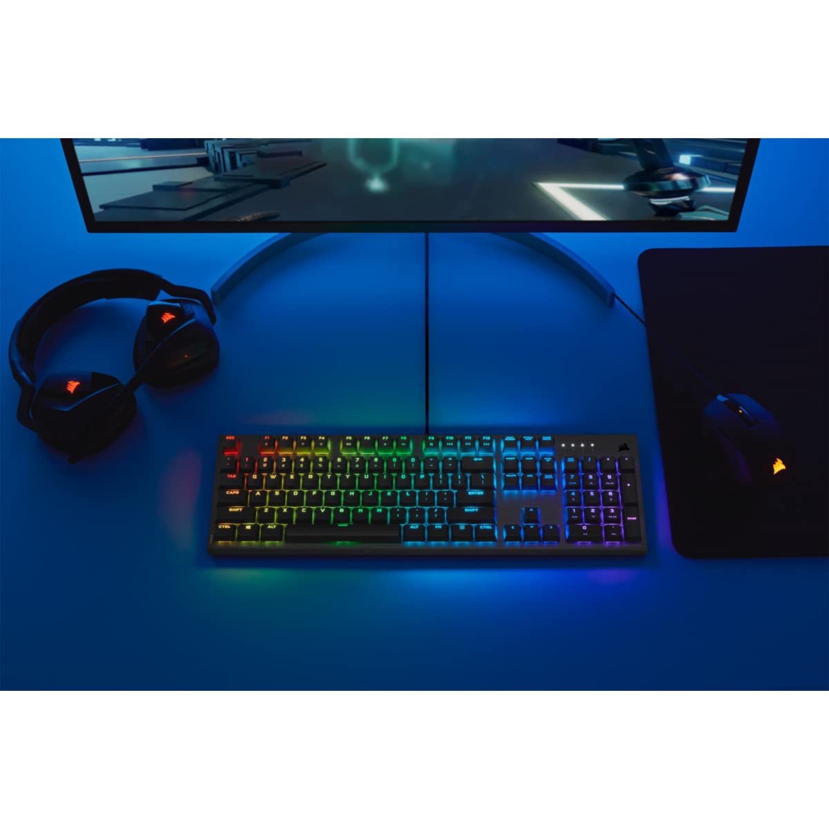 Corsair Compatible con K60 RGB Pro de bajo Perfil para Juegos Tastatur, RGB LED - Negro