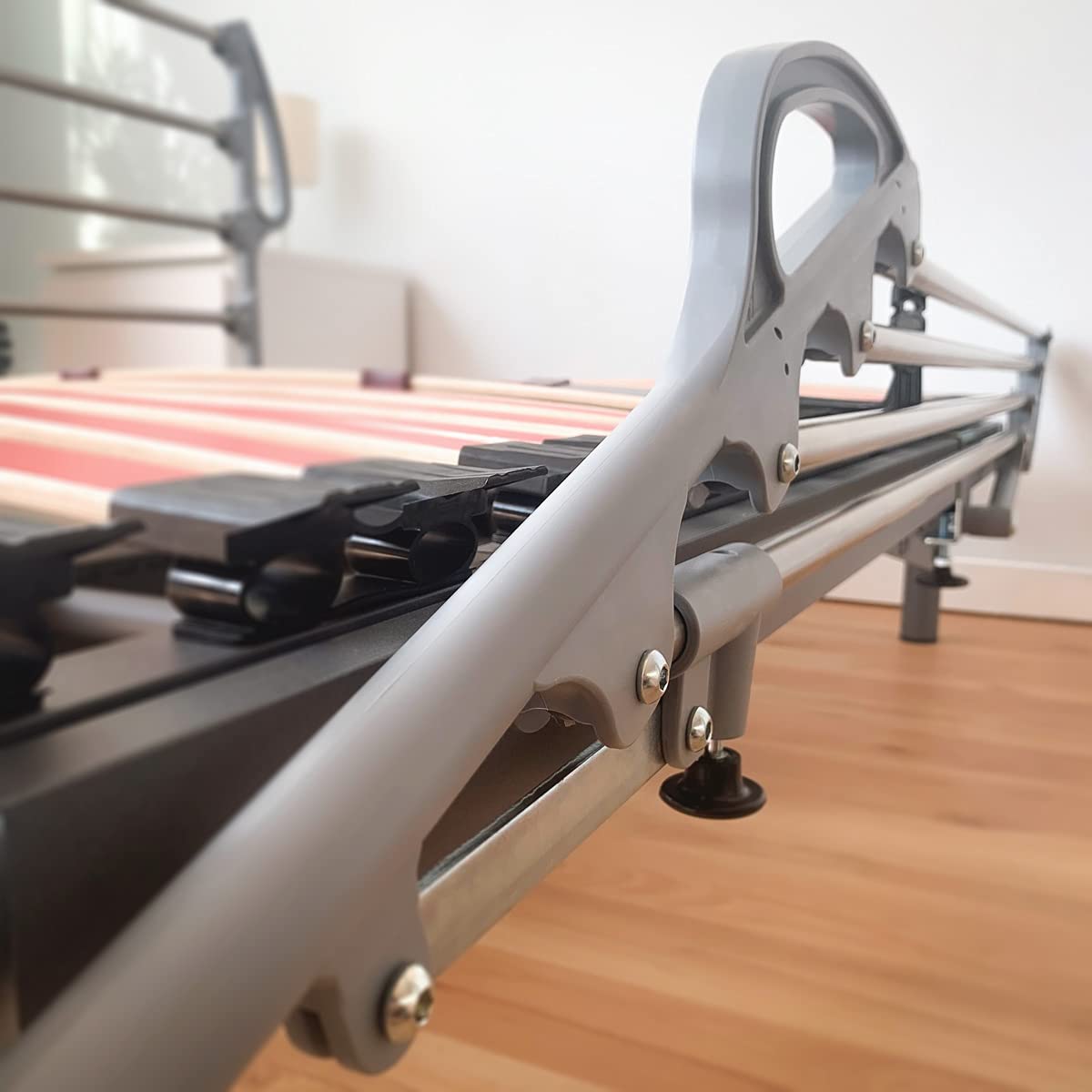 Somnia Descanso - Juego de Barandillas Metálicas Geriátricas Abatibles INOX Reforzadas para Cama Articulada con 4 Barras