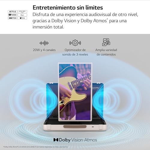 LG 27LX5QKNA 27", StanbyME GO, Smart TV, Portátil y Táctil, HDR, HDR Dolby Vision, Dolby Atmos, WebOS 22, Procesador Inteligente Alta Potencia,