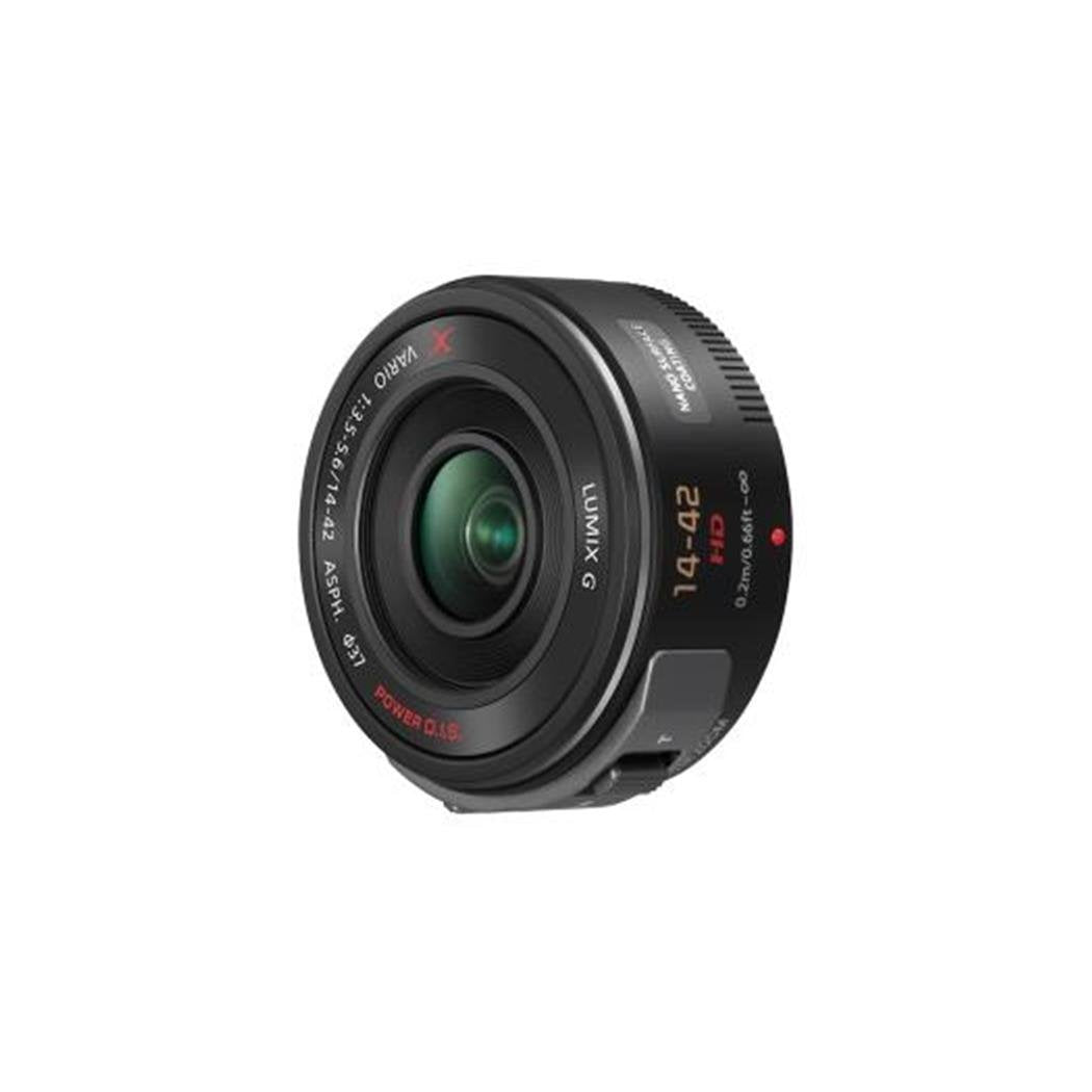 Panasonic LUMIX H-PS14042 - Objetivo Servo Zoom para cámaras de montura M4/3 (Focal 14-42 mm, F3.5-F5.6, tamaño filtro 37 mm, lentes asféricas, POWER O.I.S), negro