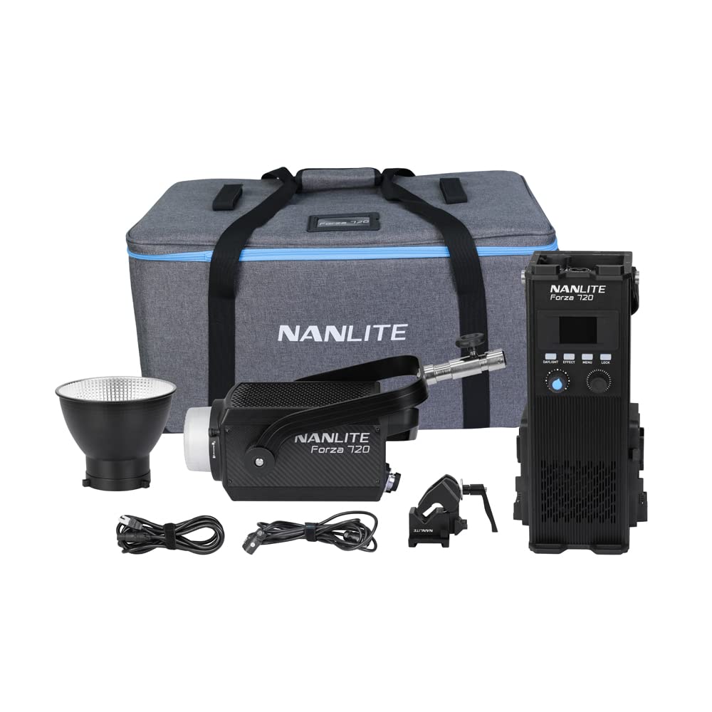 Nanlite Forza 720 - Iluminación LED COB 800 W - 5600 K° con 11 Efectos - Corriente/Batería