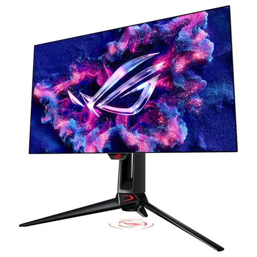ASUS ROG Swift OLED PG27AQDP - Monitor Gaming WOLED de 27 Pulgadas, 480 Hz, 0,03 ms, G-Sync, disipador térmico, OLED Care+, Asistente AI, Brillo Uniforme, 99% DCI-P3 y DisplayWidget Center
