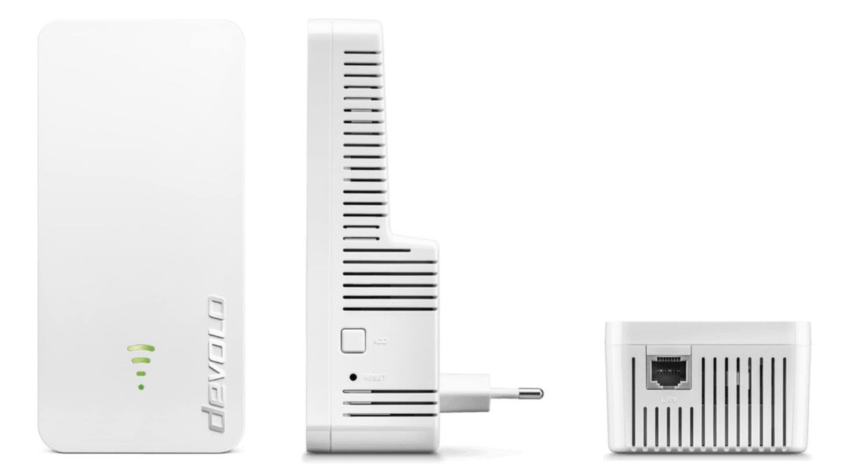 Devolo WiFi 6 Repeater 3000, repetidor WiFi, hasta 3.000 Mbps, Amplificador Mesh WiFi, Punto de Acceso, Extensor WiFi, 1x conexión LAN Gigabit, Blanco