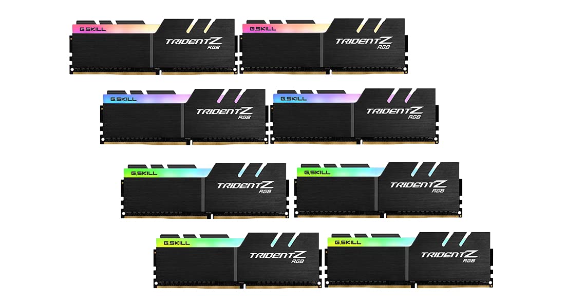 G.SKILL Trident Z RGB Series RAM - 256 GB (Kit de 8 x 32 GB) - DDR4 3200 UDIMM CL14