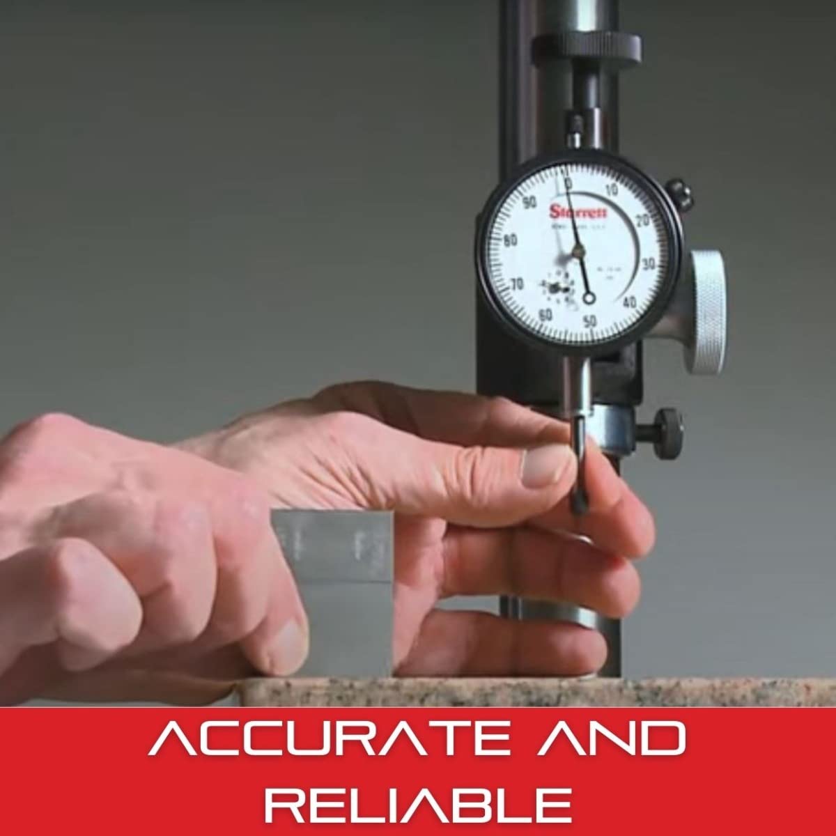 Starrett 196b1 universal Dial Indicador, espalda émbolo, esfera blanca, 0 – 100 Lectura, 0 – 0.2 "Rango, 0.001" Graduación