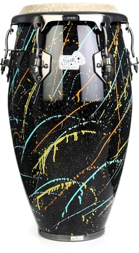 Toca Conga Erik Piza 11» Quinto, Negro Brillante/Color Splashes