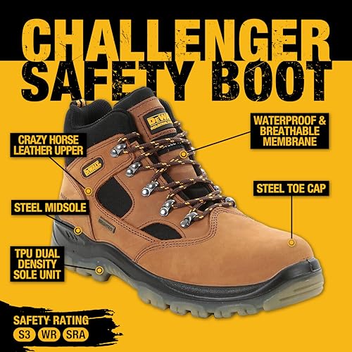 DeWalt Sympatex, Zapatos de protección Hombre, Marrón (Brown Challenger 4), 45 EU (11 UK)