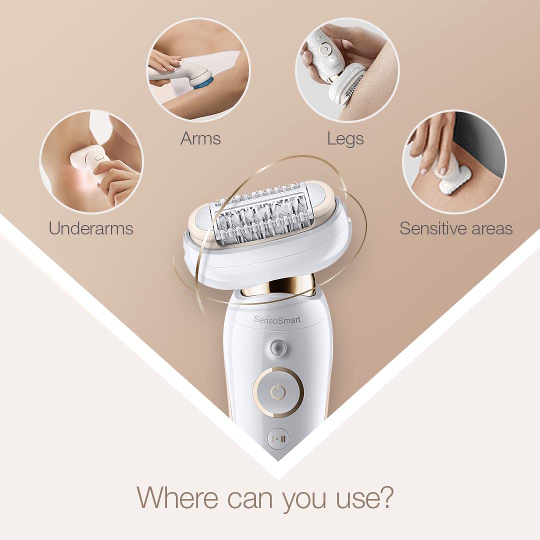 Braun Silk Epil 9 Flex 9010 - Depiladora eléctrica 3D, color blanco