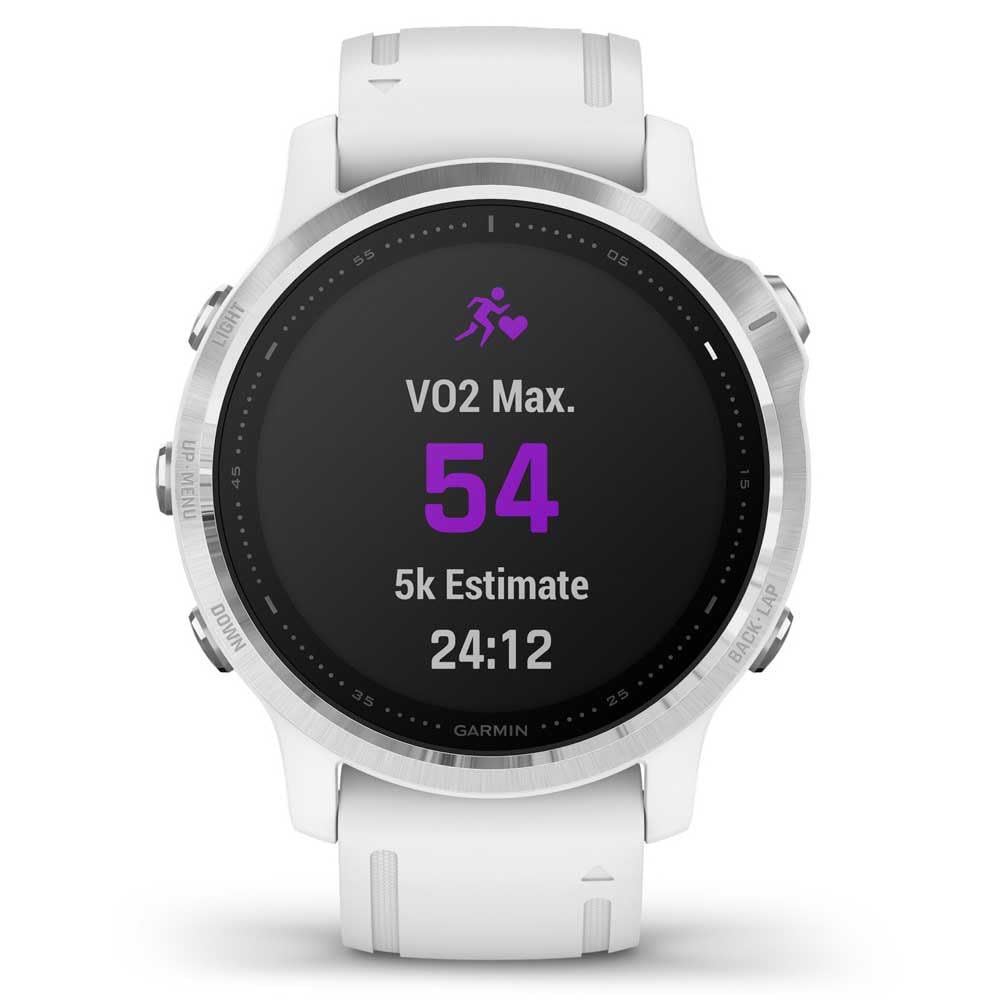 Garmin fēnix 6S - Reloj GPS multideporte definitivo con sensores, VO2 Max,frecuencia cardíaca, carga de entrenamiento, Blanco