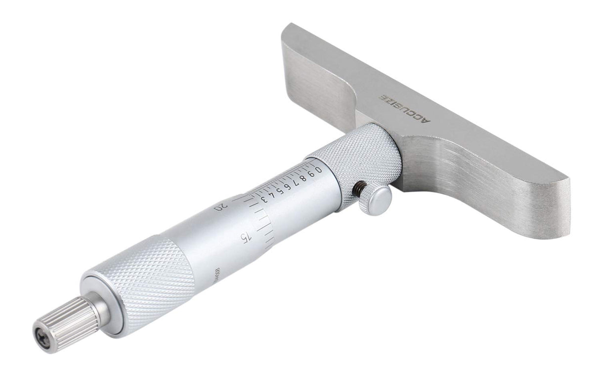 accusize – 6 "Profundidad micrómetros, base de profundidad 4," con 6 varillas en caja de sábana bajera ajustable, # 2025 – 4201