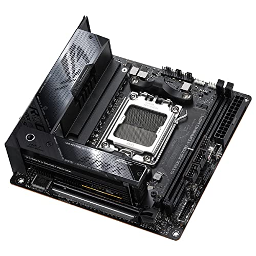 ASUS ROG Strix X670E-I Gaming WiFi - Placa Base ITX (AMD Ryzen AM5, VRM de 10 + 2 Fases, ROG Strix Hive, botón PBO de Modo EZ, PCIe 5.0, DDR5, WiFi 6E, 2 Ranuras M.2, 2 Puertos USB4 de Tipo C)