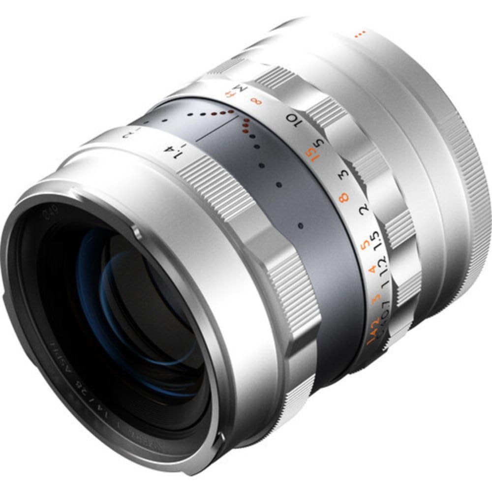 THYPOCH Lente de fotografía de Marco Completo Simera de 28 mm f1.4 para Fujifilm X Mount - Plata