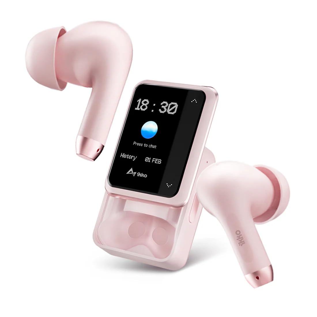 Auriculares inalámbricos TWS AI Smart Ikko Active Buds: Auriculares con cancelación de Ruido, conexión Bluetooth, función traductor instantáneo, 4G SIM, WiFi, hasta 30 Horas de autonomía, ChatGPT