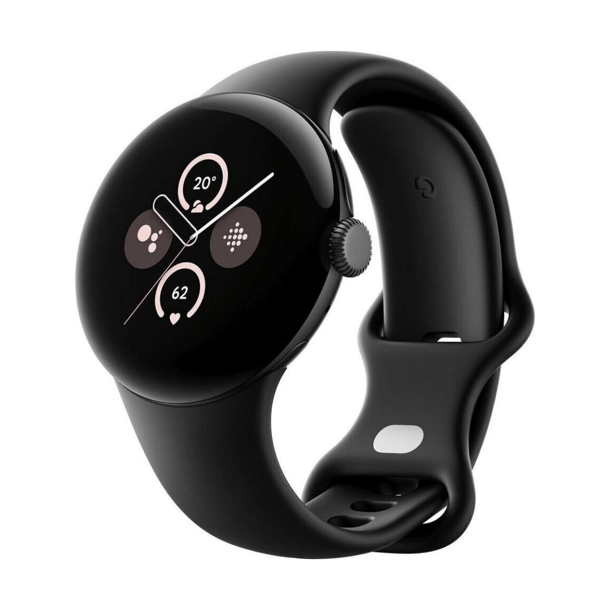 Google Pixel Watch 2 – Lo Mejor Fitbit – Monitor de frecuencia cardíaca, gestión del estrés, Funciones de Seguridad – Android – Carcasa de Aluminio en Negro Mate – Brazalete Deportivo en