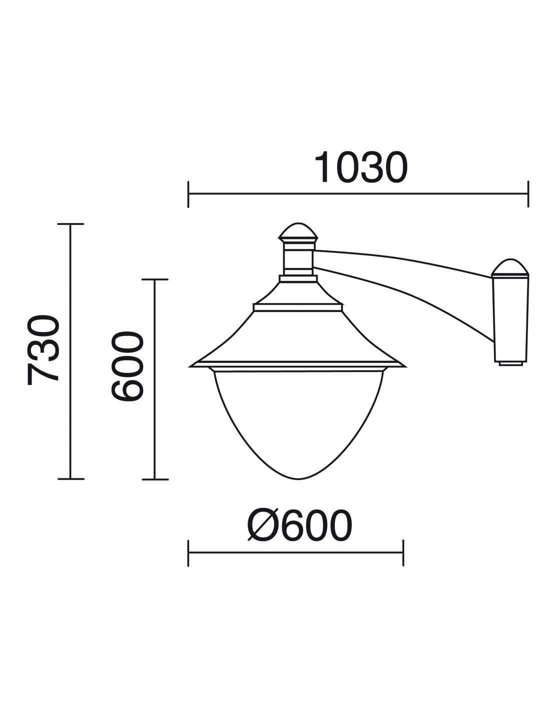 Cristher GUNTHER-60 - Farola ip65 gx53 negro