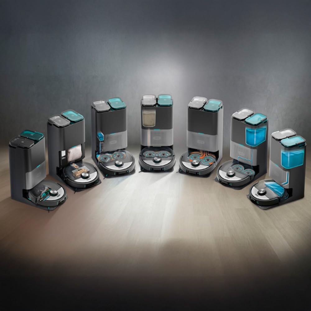 Cecotec Robot Aspirador y Friegasuelos con Base Autovaciado y App Conga 20090 ProAI InfinitySoap Cut&SPA Essential. 8000Pa, Tecnología Láser, Detección de Objetos, Tecnología Hair Cutting