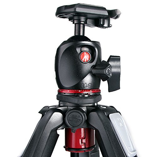 Manfrotto 055 XPro - Kit trípode con rótula de Bola XPRO, Negro, 3 Secciones