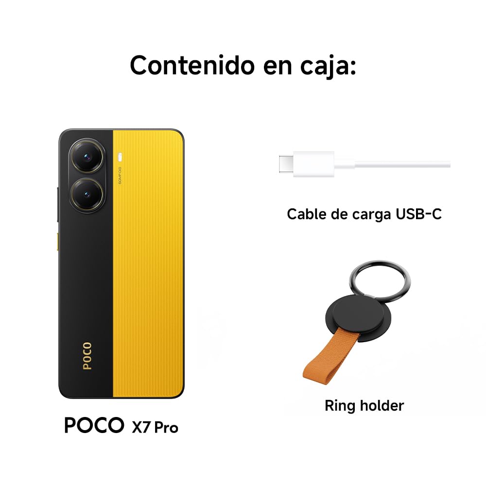 XIAOMI POCO X7 Pro - Smartphone de 8+256GB, Pantalla CrystalRes 1.5K 120Hz AMOLED, MediaTek Dimensity 8400-Ultra, Cámara de 50 MP, 90W HyperCharge, Cargador no Incluido, Verde (Versión ES)