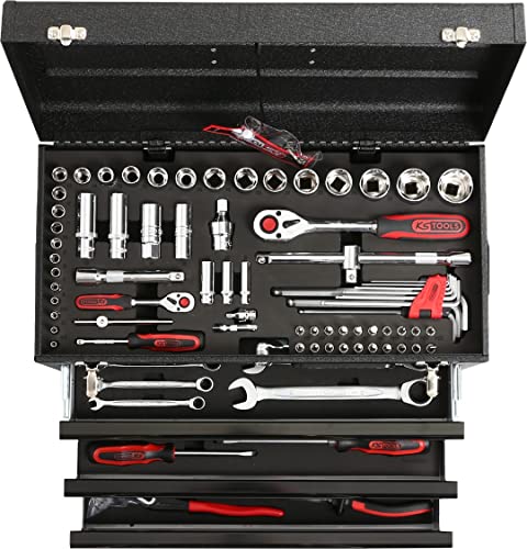 KS Tools 918.0100 1/4"+1/2" Juego de herramientas universales CHROMEplus, 99 pzs GEAR