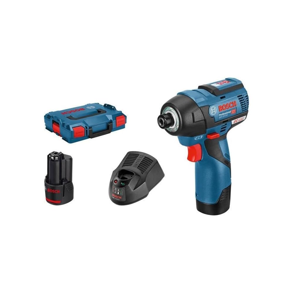 Bosch 0 601 9E0 005 atornilladora de impacto con batería Negro, Azul 3100 RPM - Impact wrenches (Batería, 2,5 Ah, Ión de litio, 12 V, 54 mm, 139 mm)