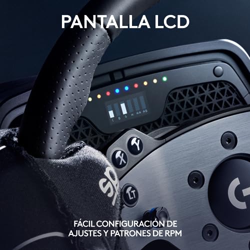 Logitech G PRO Racing Wheel, PC, fuerza de 11 N⋅m, accionamiento directo, Force Feedback TRUEFORCE,palancas de cambio magnéticas, doble embrague,pantalla OLED, desacople rápido, distribución PRO