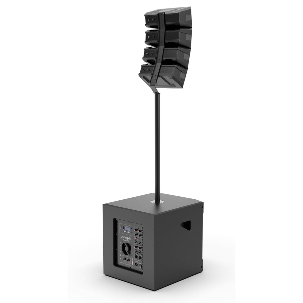 Audibax Seattle 500 - Conjunto de Altavoces Estéreo de Sistema PA - Line Array Compacto - Sistema de Columna Activo - Potencia de Subwoofer 300W RMS y Altavoces de 100W+100W RMS - Conexión Bluetooth