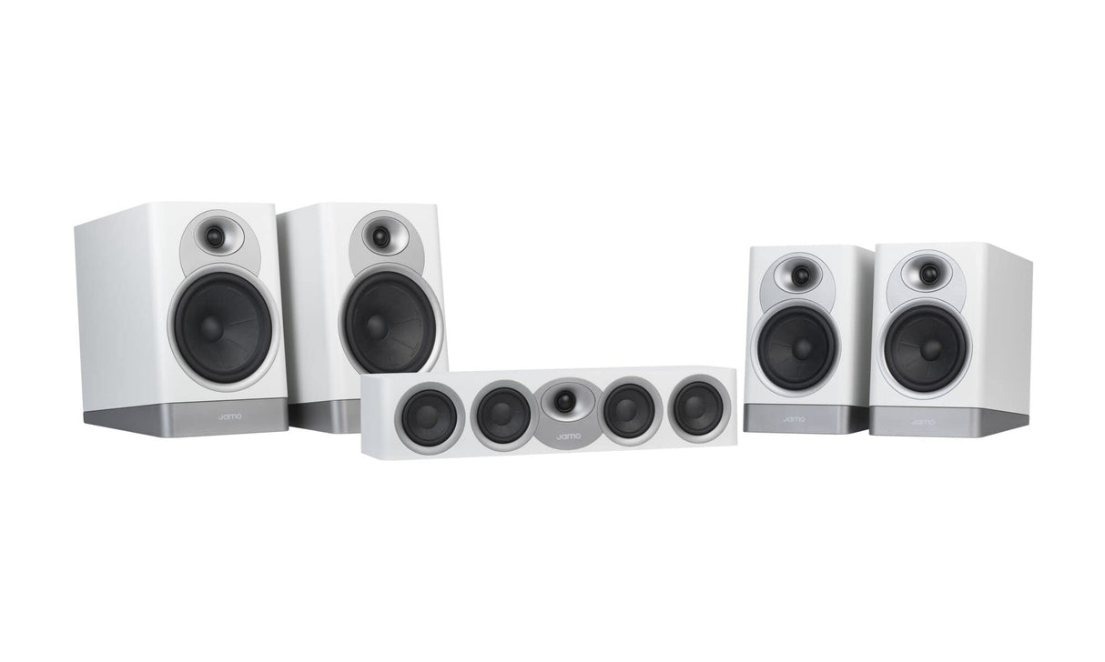Jamo S7-17HCS Home Cinema System (S17B x2 + S15B x2 + S43C x1) GC Sistema de Cine en casa con 2 Altavoces de estantería S7-15B y 2 S7-17B y un Canal Central S43C Gris