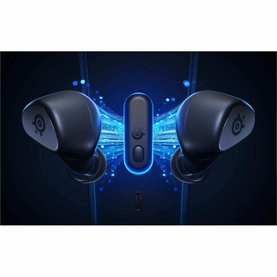 Steelseries Arctis GameBuds™ para Xbox - Auriculares inalámbricos para Juegos - 2,4 GHz + BT5.3 - Modo ANC/Transparencia - Resistencia al Agua IP55-40 Horas de autonomía - Carga inalámbrica - Xbox,