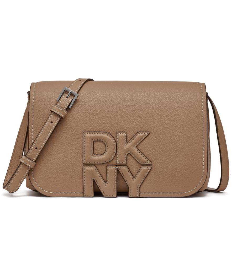 DKNY Nicole Crossbody, Mujer, Negro/Gris Topo Claro, Talla única