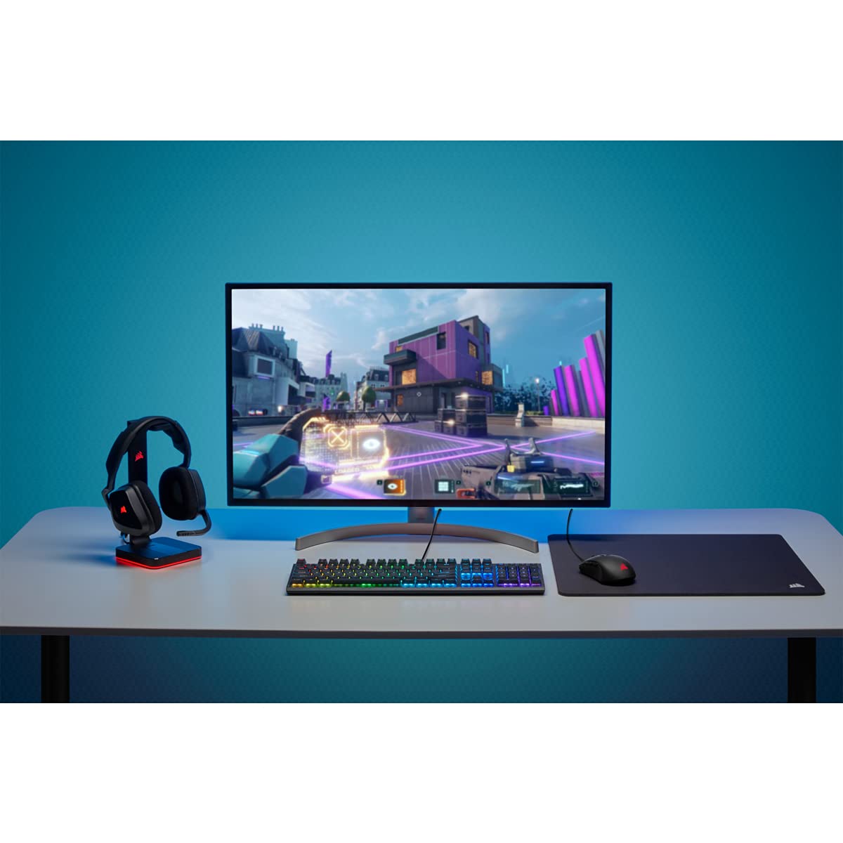 Corsair Compatible con K60 RGB Pro de bajo Perfil para Juegos Tastatur, RGB LED - Negro