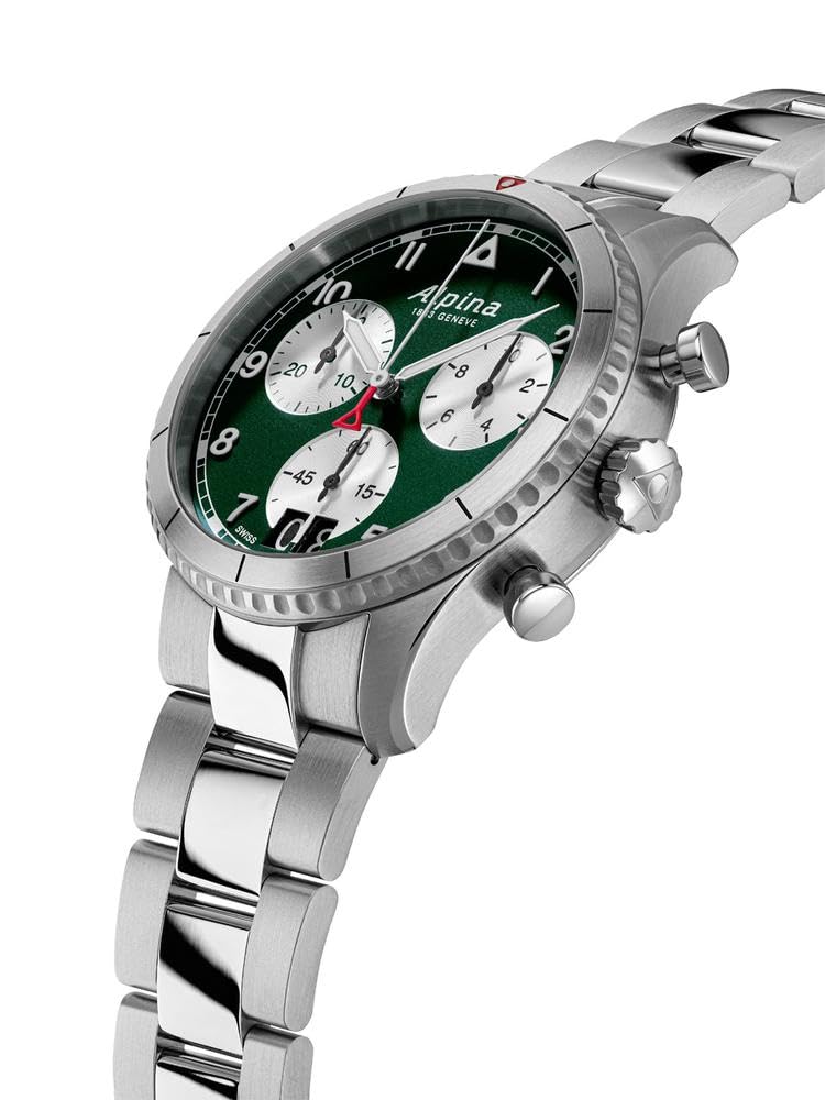 Alpina Reloj Analógico para Hombre de Cuarzo con Correa en Acero Inoxidable mid-39674
