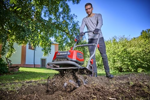 Einhell Motoazada con batería GP-CR 36/45 Li E BL-Solo Power X-Change (36 V, sin escobillas, Anchura de Trabajo 45 cm, Profundidad de Corte, Ruedas Ajustables en Altura, sin batería)