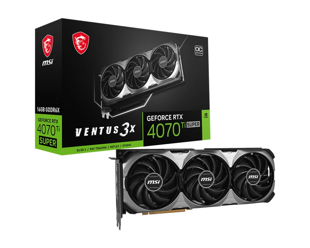 MSI GeForce RTX 4070 Ti SUPER 16G VENTUS 3X OC - Tarjeta gráfica