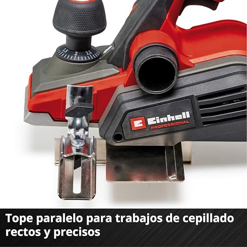 Einhell Professional Depilo manual con batería TP-PL 18/3 Li BL-Solo Power X-Change (18V, sin escobillas, ancho de cepillado de 82 mm, ancho de viruta hasta 3 mm, eje de cuchilla, zapata, sin batería)