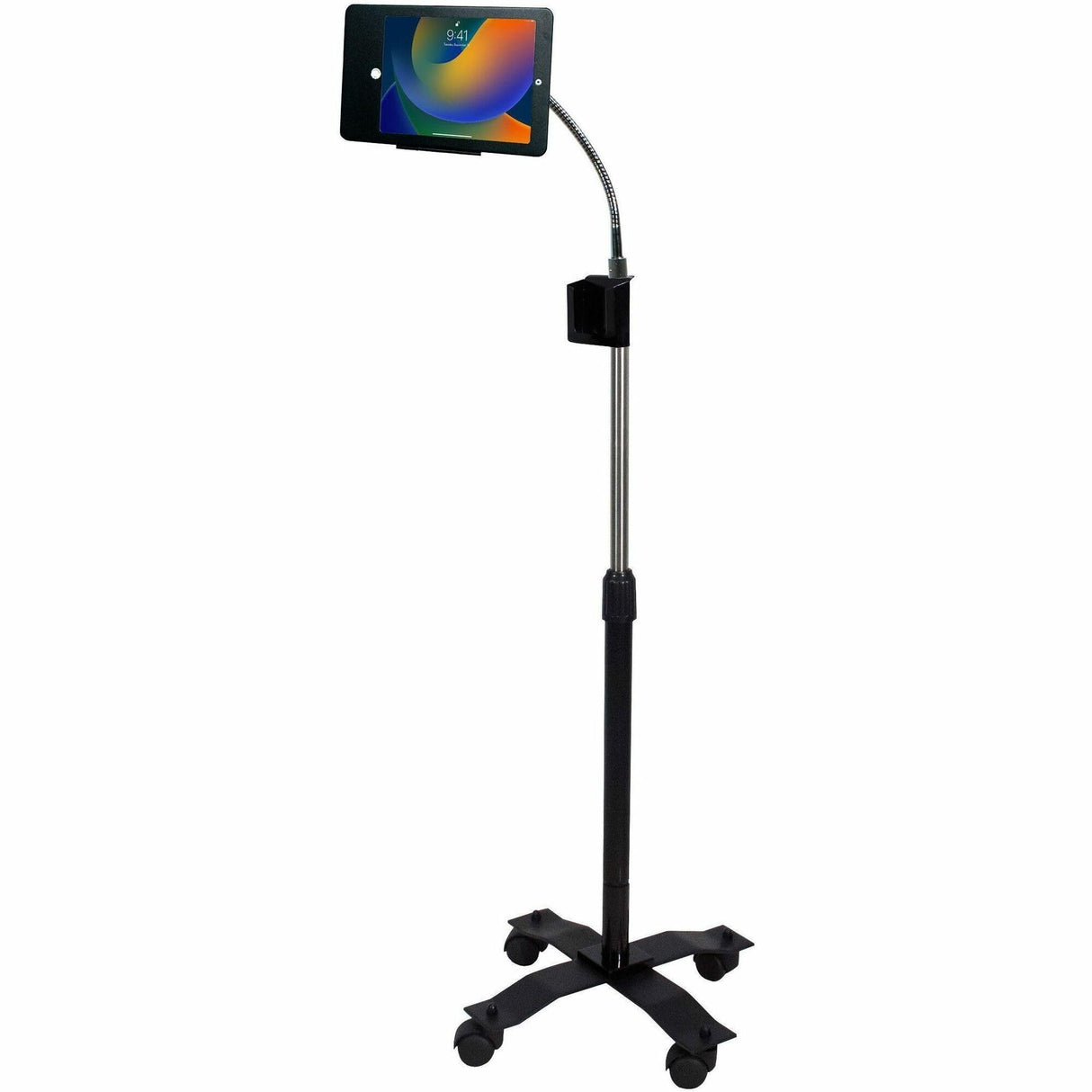 CTA Digital Pad-SCGS9 - Soporte de pie para Tablet con Cerradura y Seguridad de Llave, Ruedas de Bloqueo para iPad (Gen. 5-6), iPad Pro 9.7 y iPad Air