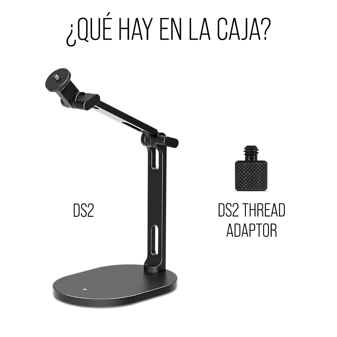 RØDE DS2 Brazo de estudio de escritorio para micrófonos, cámaras, teléfonos inteligentes, luces y otros accesorios (hasta 900 g)