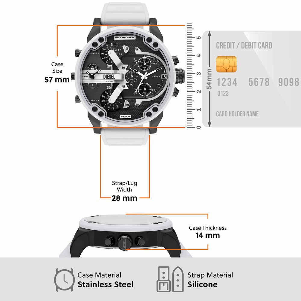 Diesel Reloj Analógico para Hombres de Cuarzo con Correa en Silicona DZ7478