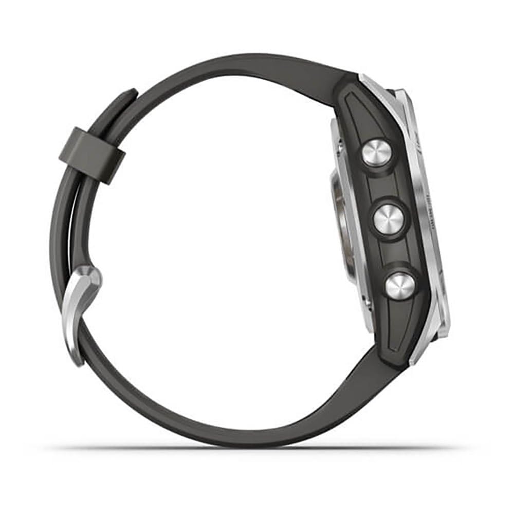 Garmin fēnix 7S - Reloj GPS multideporte con pantalla táctil y funciones superiores, frecuencia cardíaca, mapas y música, Gris Plata, 42 mm