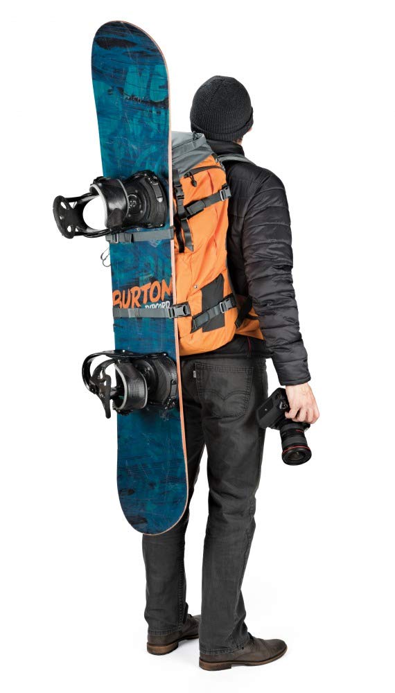 Lowepro Powder BP 500 AW LP37230-PWW - Mochila para exteriores (gris/naranja) para caminar, senderismo, senderismo y deportes de invierno para equipos de foto/video y artículos personales (se adapta a