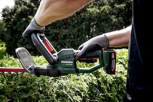 Metabo Cortasetos a Batería HS 18 LTX 55V - Poderoso y Silencioso - 18V, Cuchillas Láser - Sin Batería o Cargador Incluidos