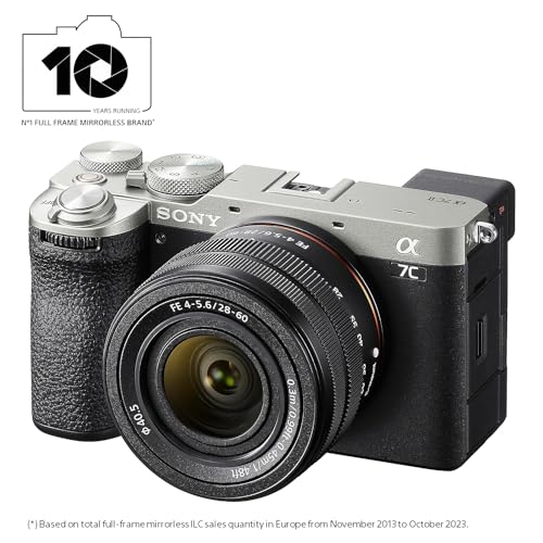 Sony Alpha 7CII Cámara sin Espejo Full-Frame 33 MP Plata, y Objetivo Zoom estándar Compacto SEL2860