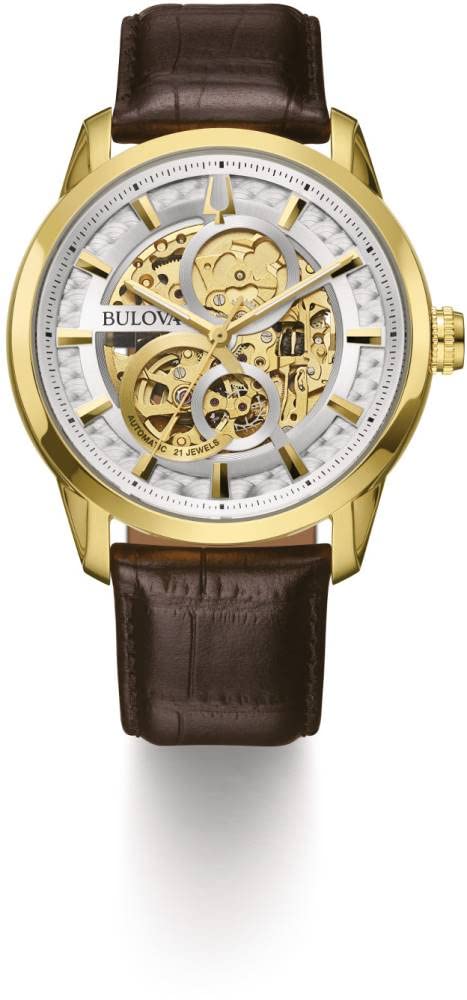 Bulova Reloj Analógico para Hombre de Automático con Correa en Cuero 97A138