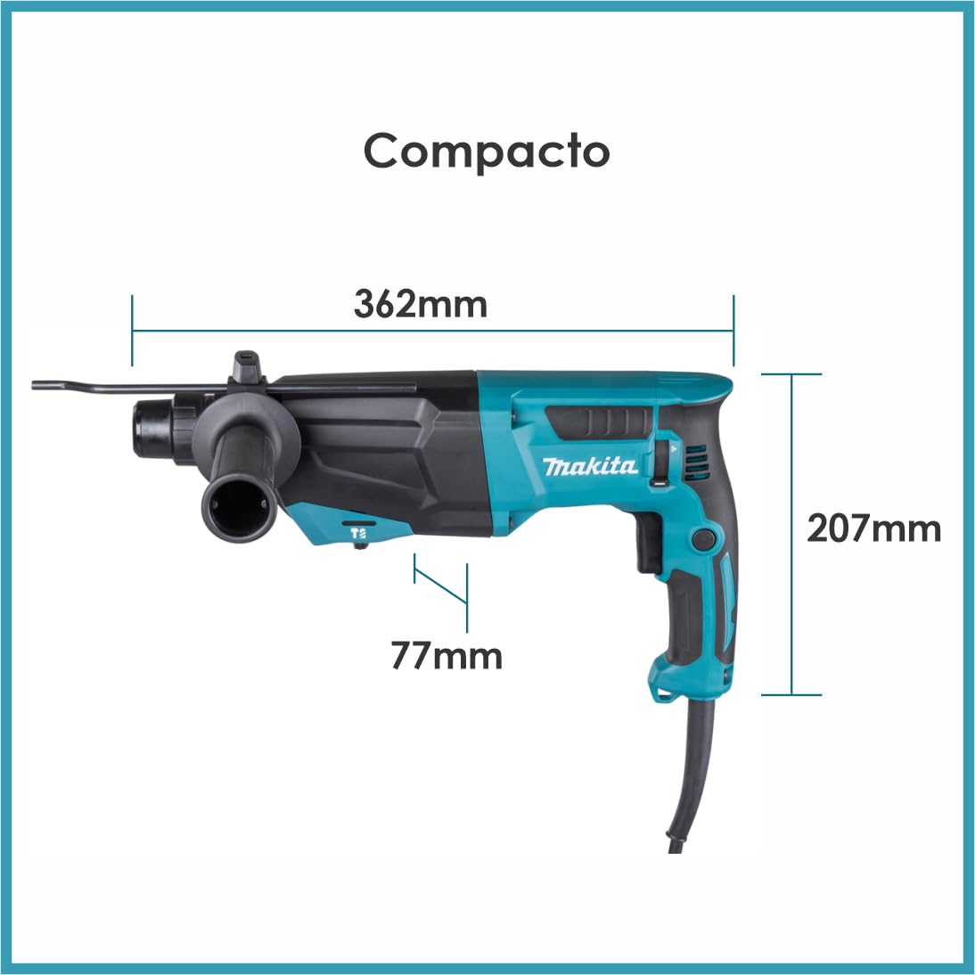 Makita HR2670 - Martillo combinado para SDS-Plus (26 mm)